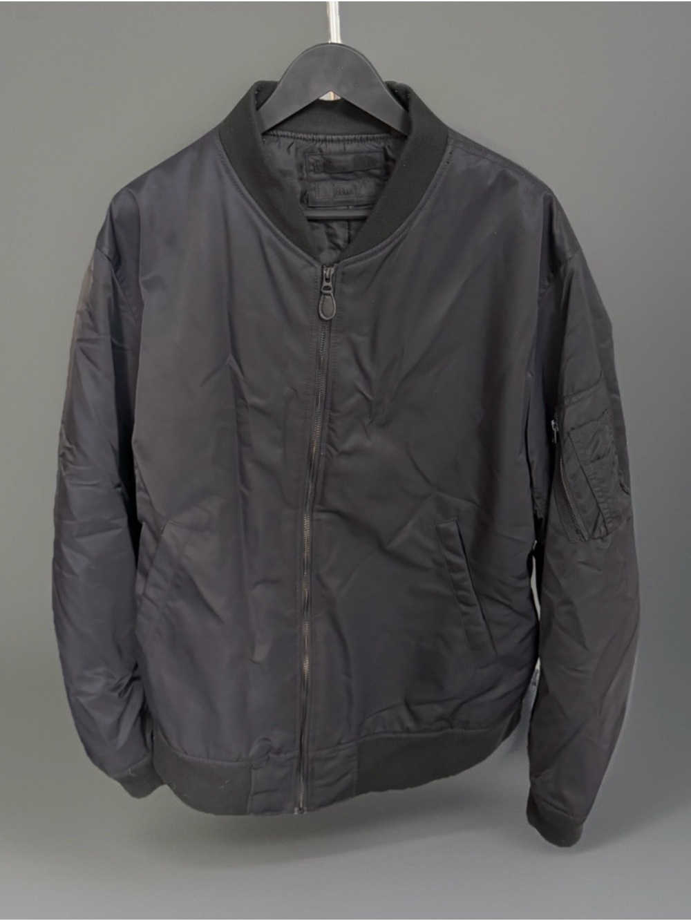 Uniqlo Black Quilted Bomber Jacket